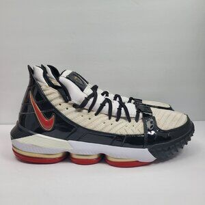 Nike Lebron XVI 16 SB Remix Men's White Black Sneakers CD2451-101 US Size 13